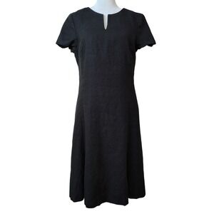 Austin Reed Black Linen Dress Size 8 Short‎ Sleeve Career Classic